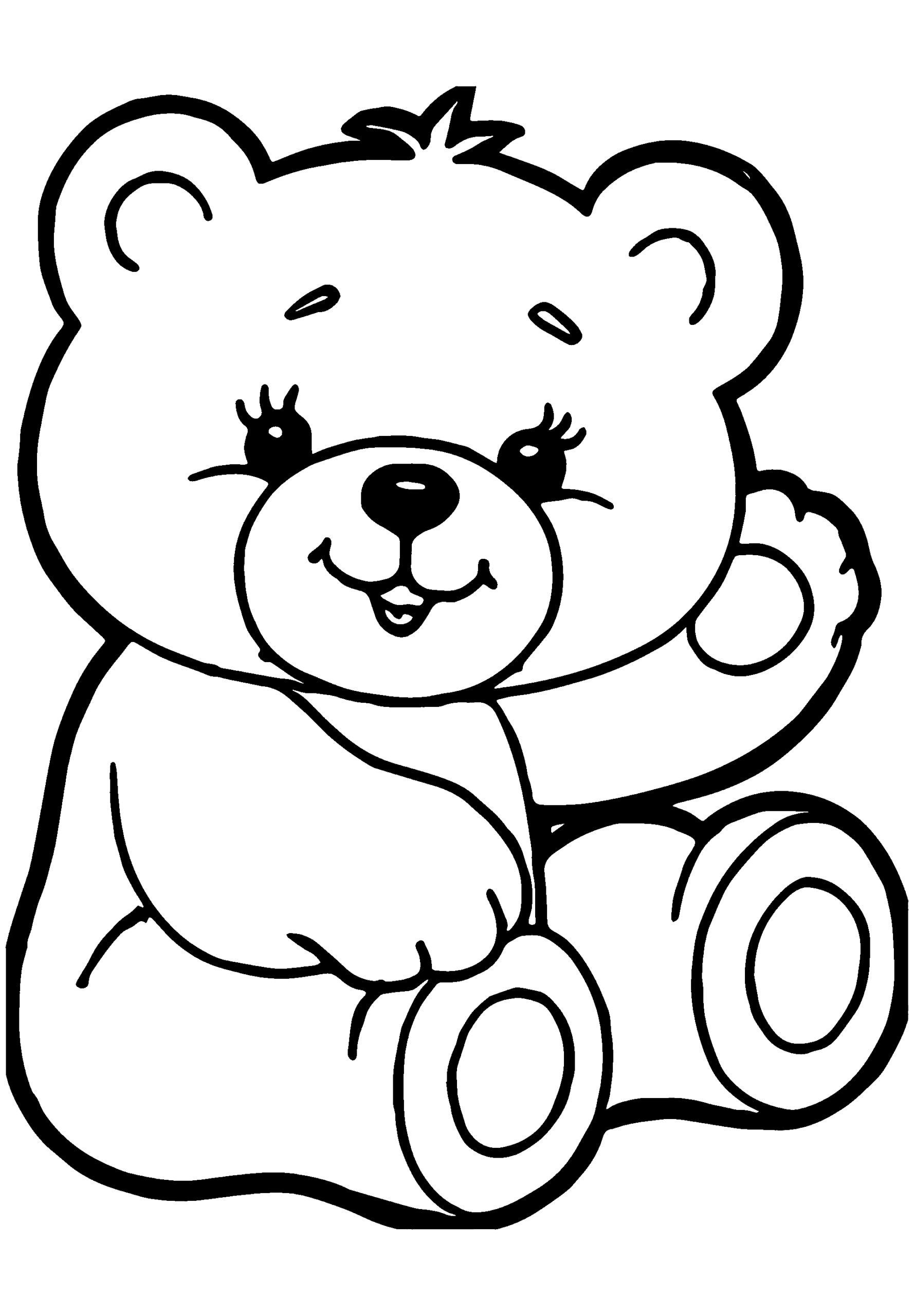 Coloring Page Of Teddy Bear