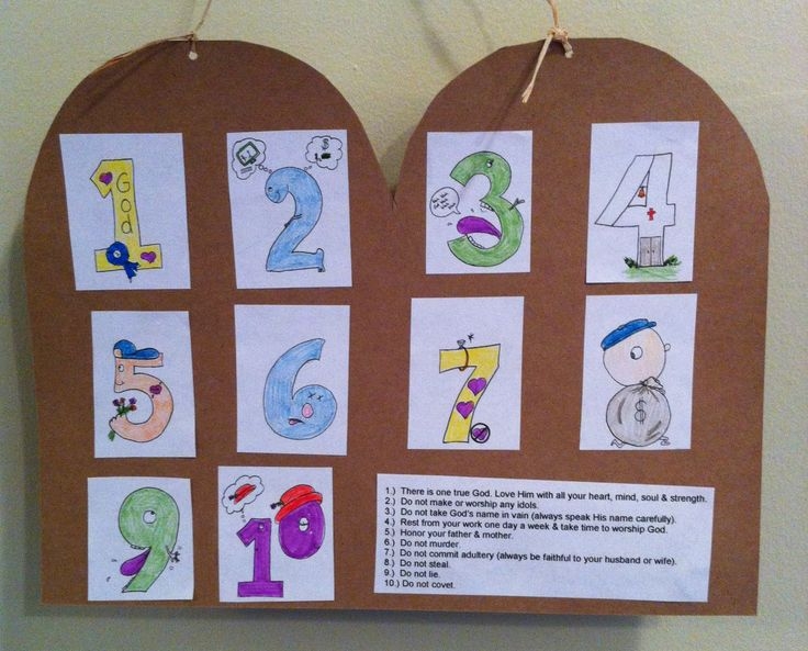 Printable Ten Commandments Crafts For Preschoolers Printable