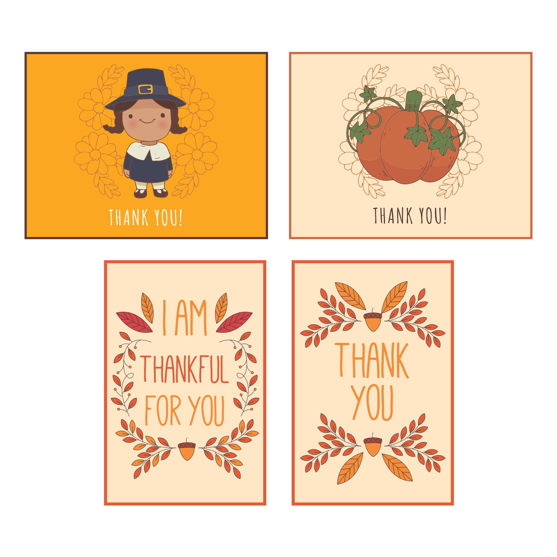 Printable Thanksgiving Cards