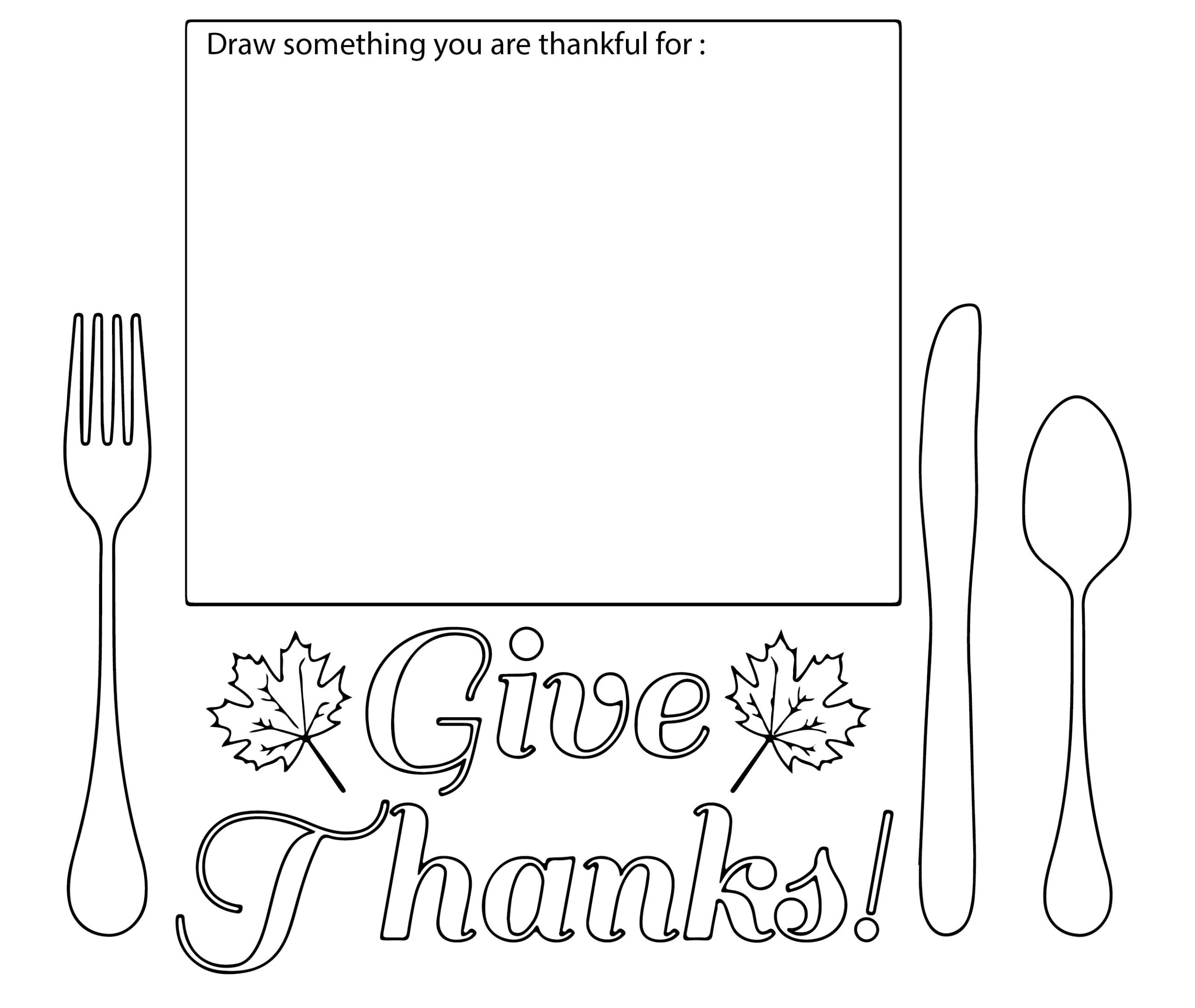 Printable Thanksgiving Place Cards To Color