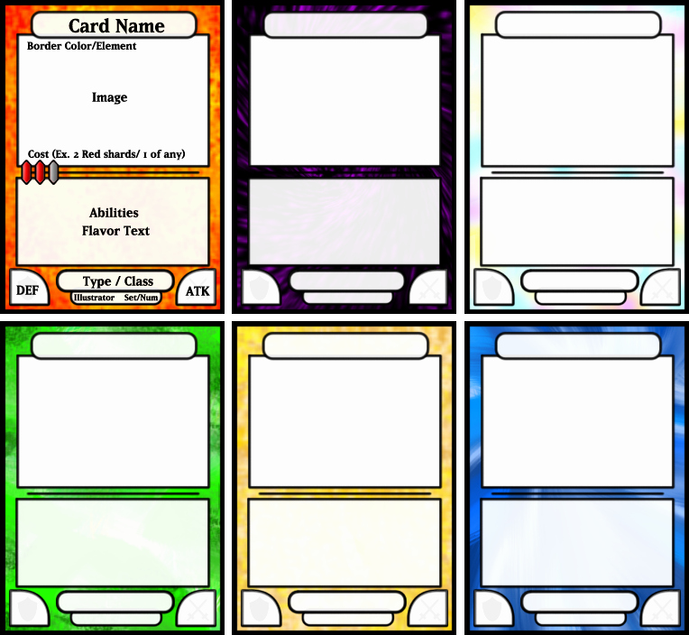 Printable Trading Card Template