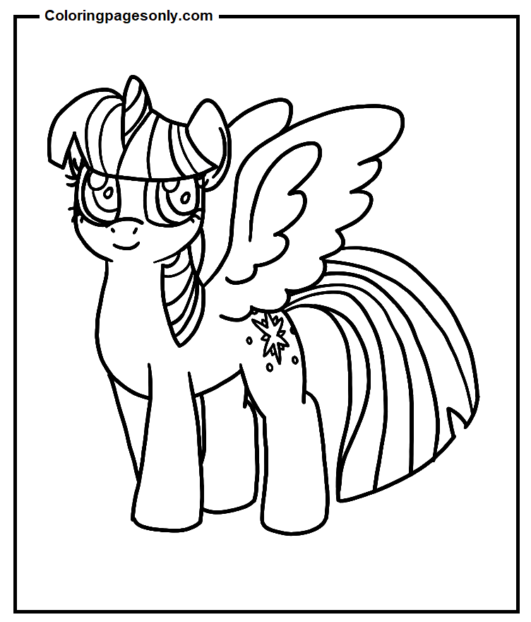 Printable Twilight Sparkle MLP Coloring Page Free Printable Coloring
