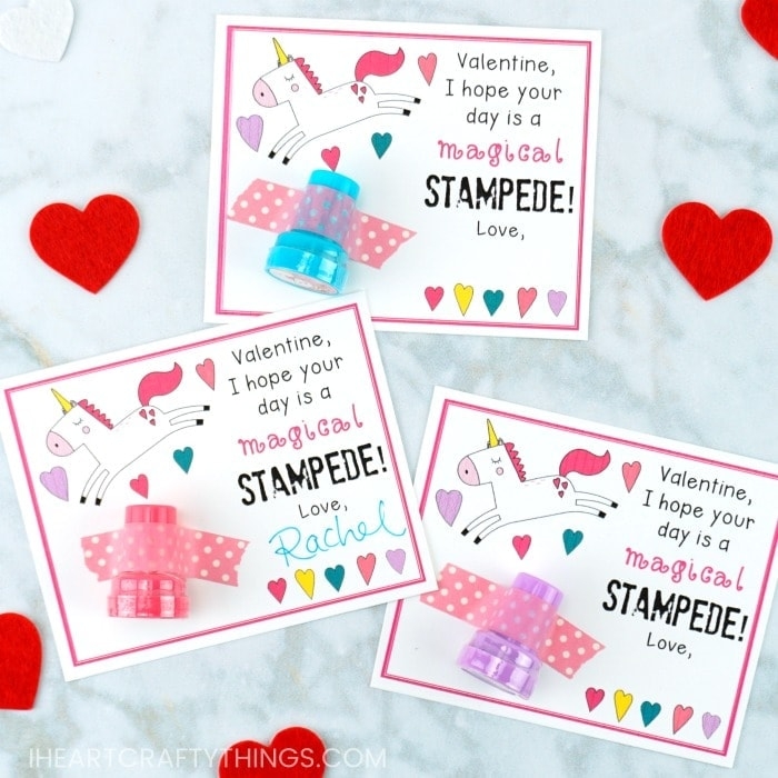 Printable Unicorn Valentine Cards I Heart Crafty Things