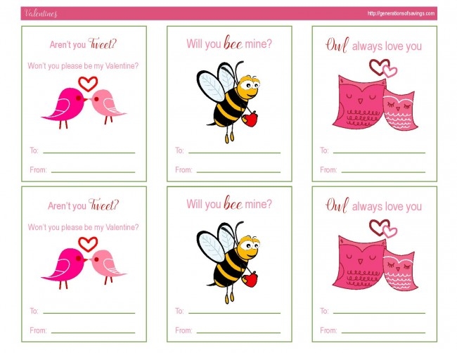 printable valentine day card