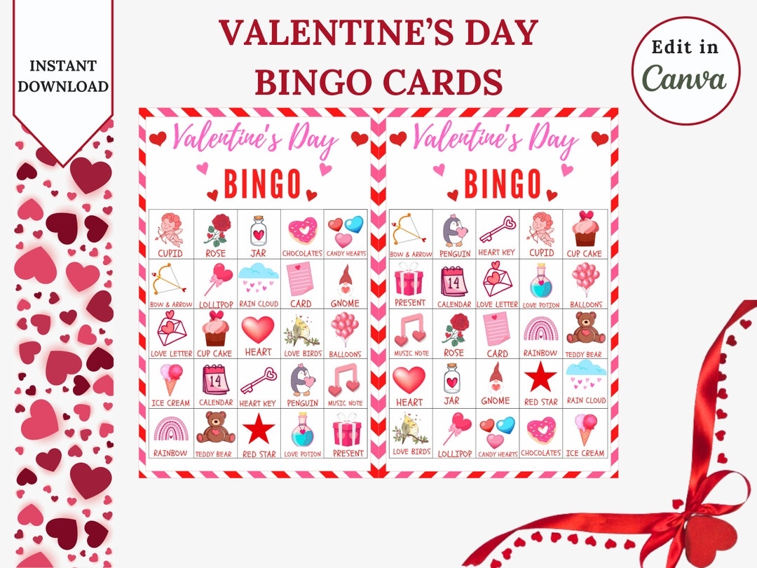 printable valentines bingo cards