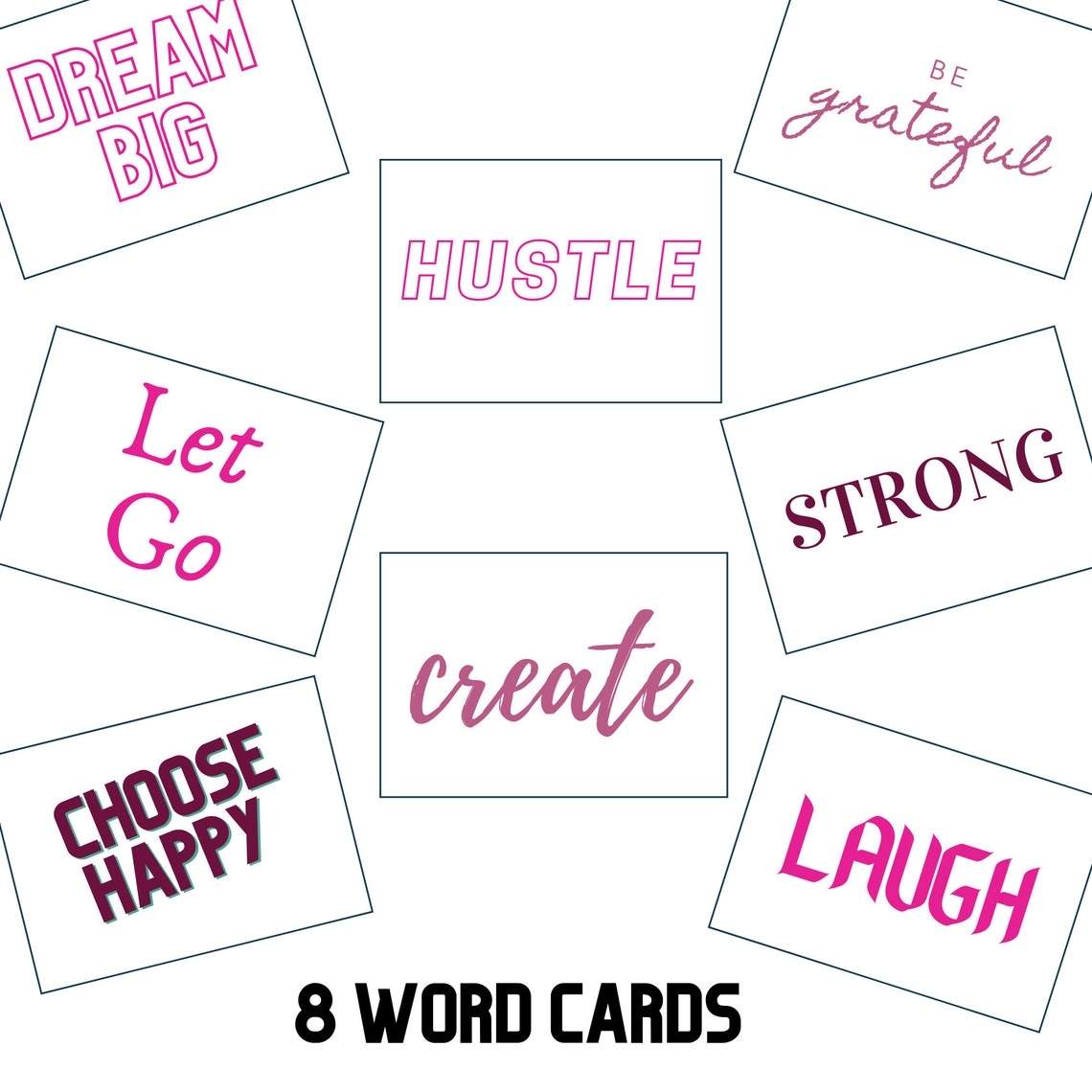 Printable Vision Board Cards Vision Board Party Dream Board Etsy