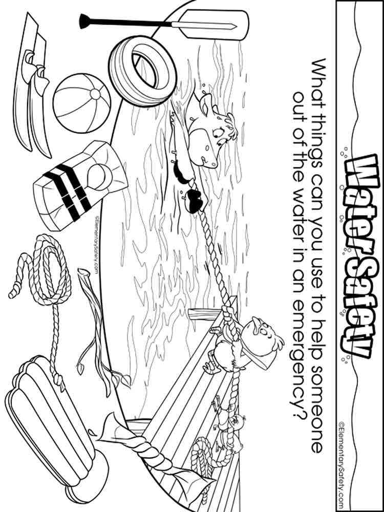 water safety pictures for kids printable