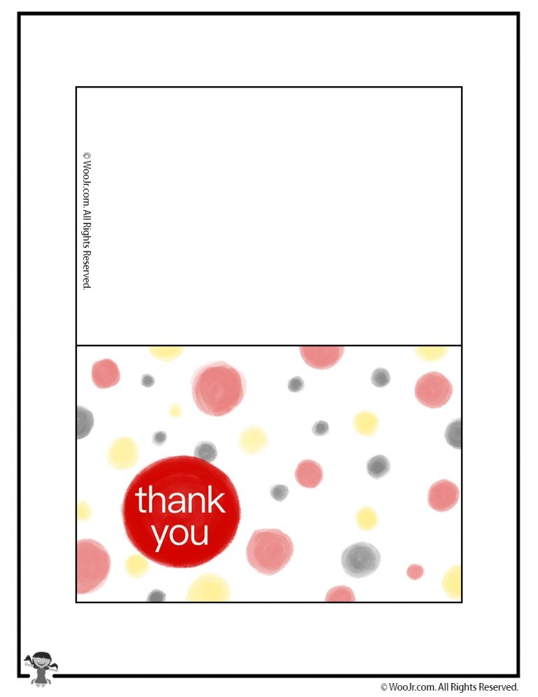 Printable Watercolor Thank You Cards Woo Jr Kids Activities 