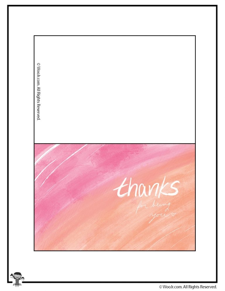 Printable Watercolor Thank You Cards Woo Jr Kids Activities 