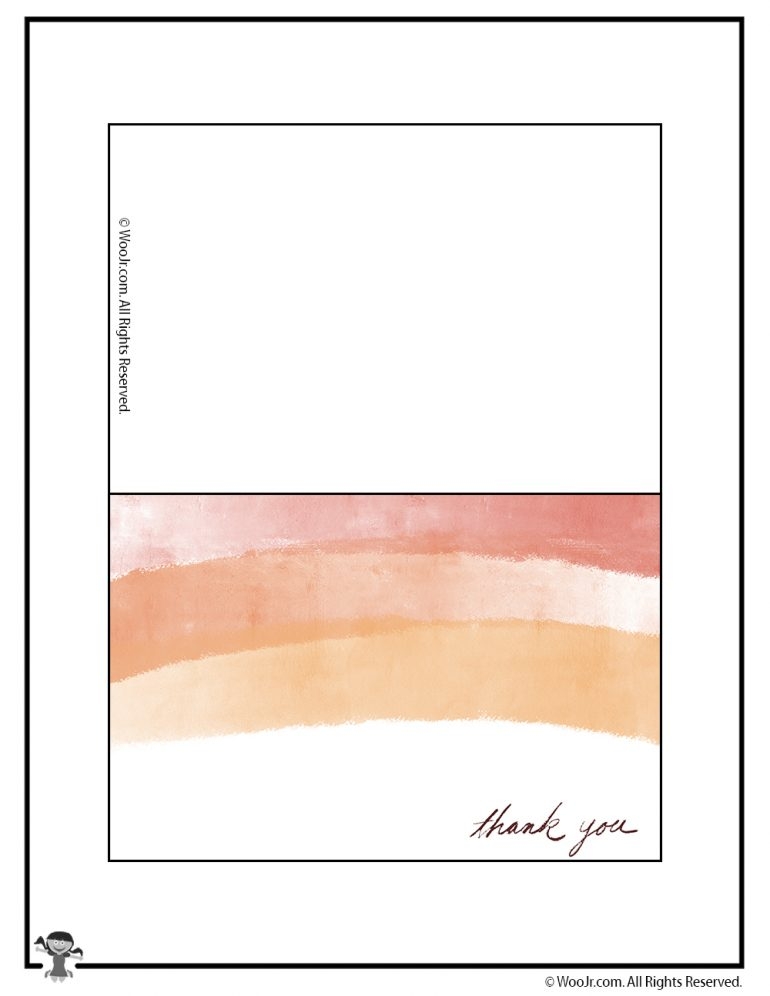 Printable Watercolor Thank You Cards Woo Jr Kids Activities
