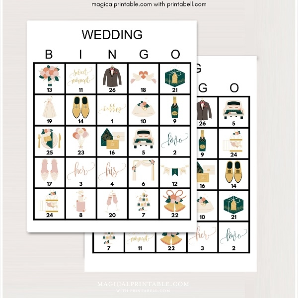 Printable Wedding Bingo Printabell Express Worksheets Library