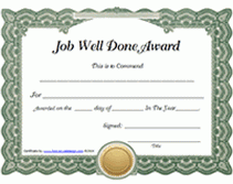 Printable Well Done Cards