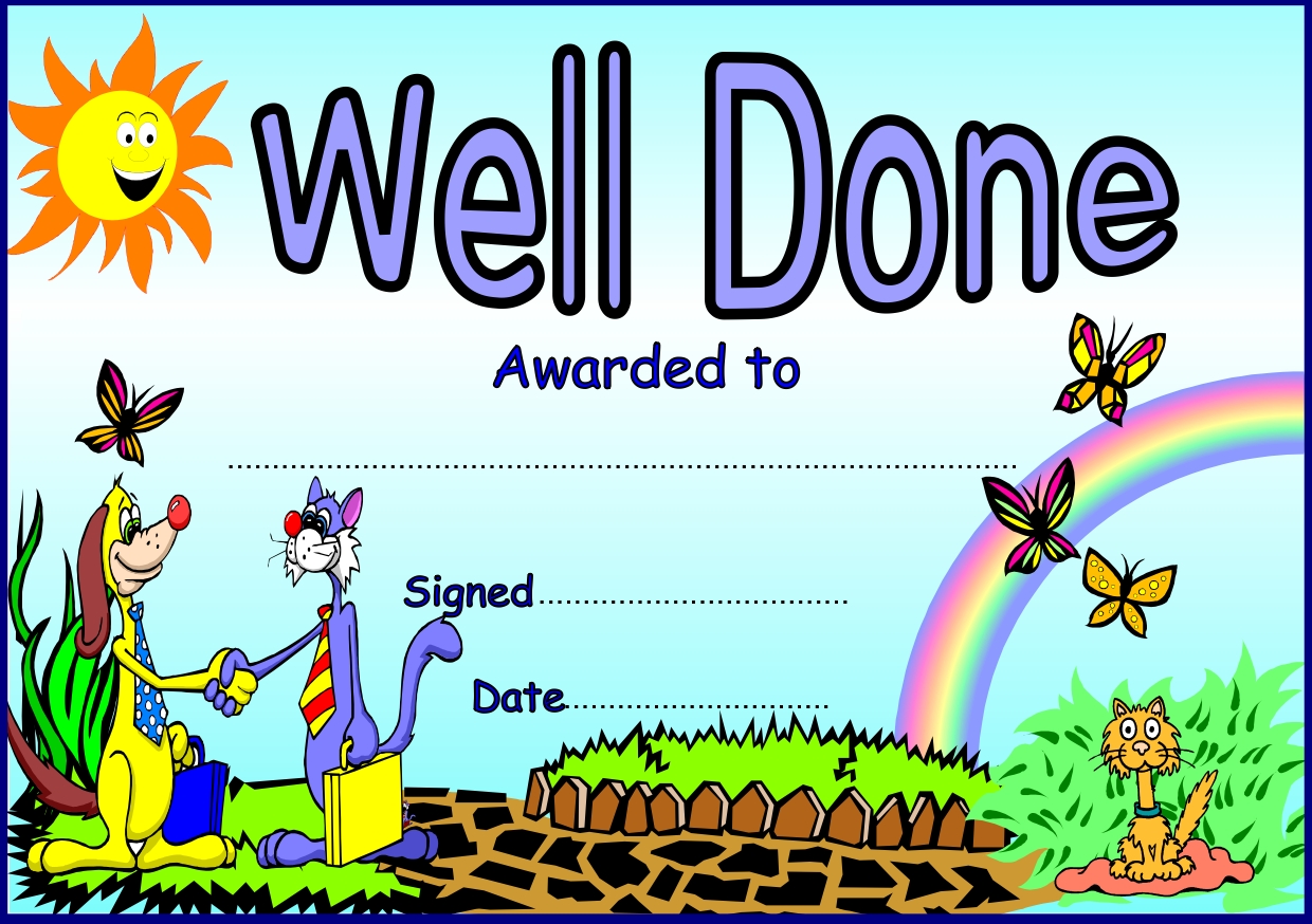 Printable Well Done Certificates