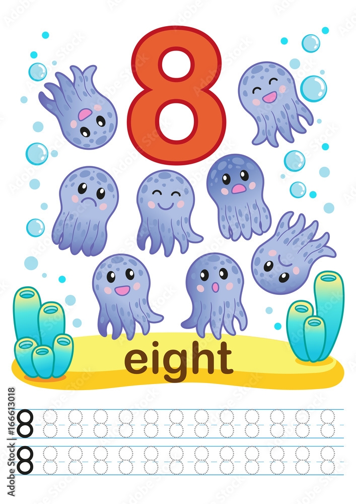 number 8 worksheets for preschool