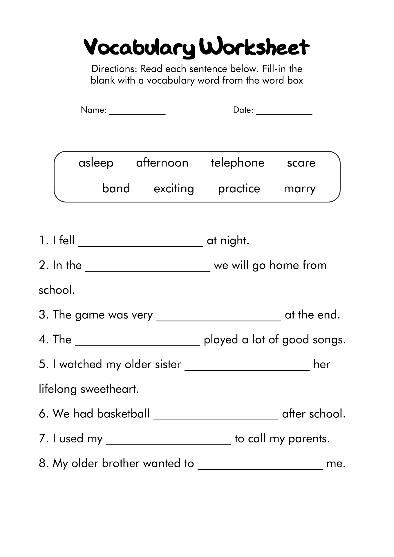 Printable Worksheets For Seventh Graders Printable Word Searches