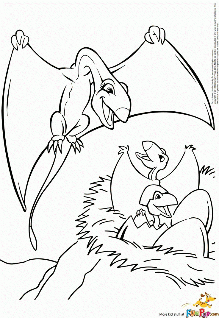 Pterodactyl Coloring Page Coloring Home