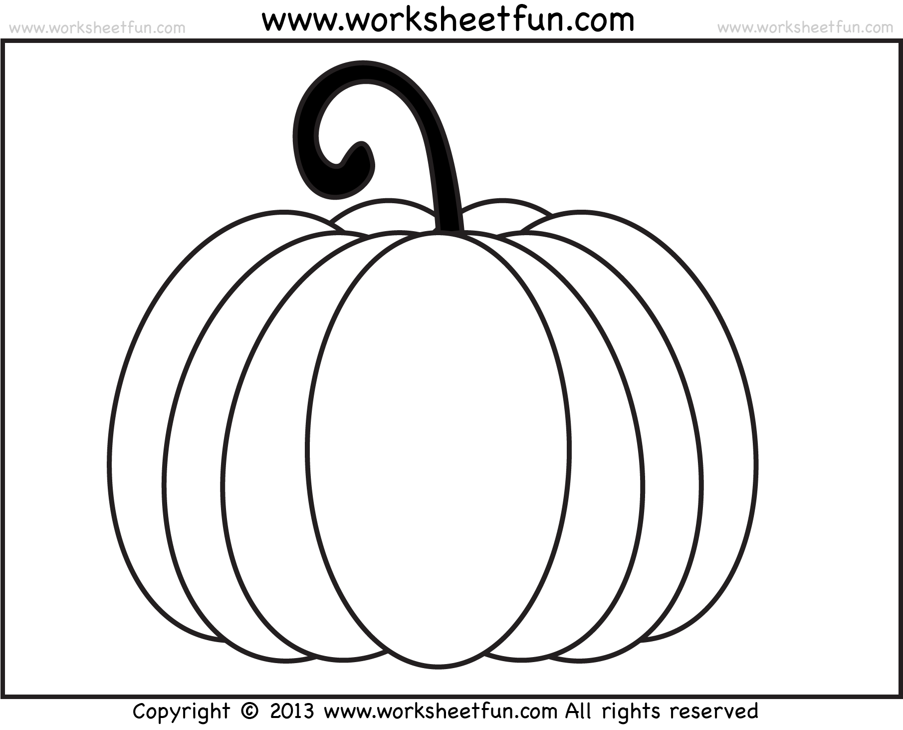 Pumpkin Coloring Worksheet Coloring Pages