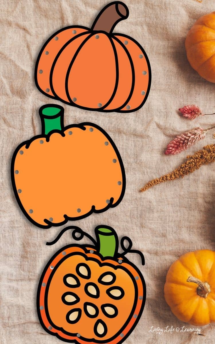 Pumpkin Lacing Card Printable