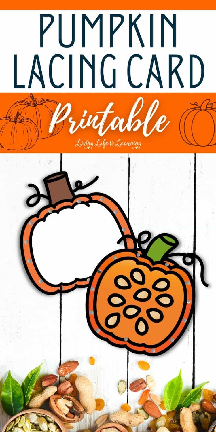 Pumpkin Lacing Card Printable