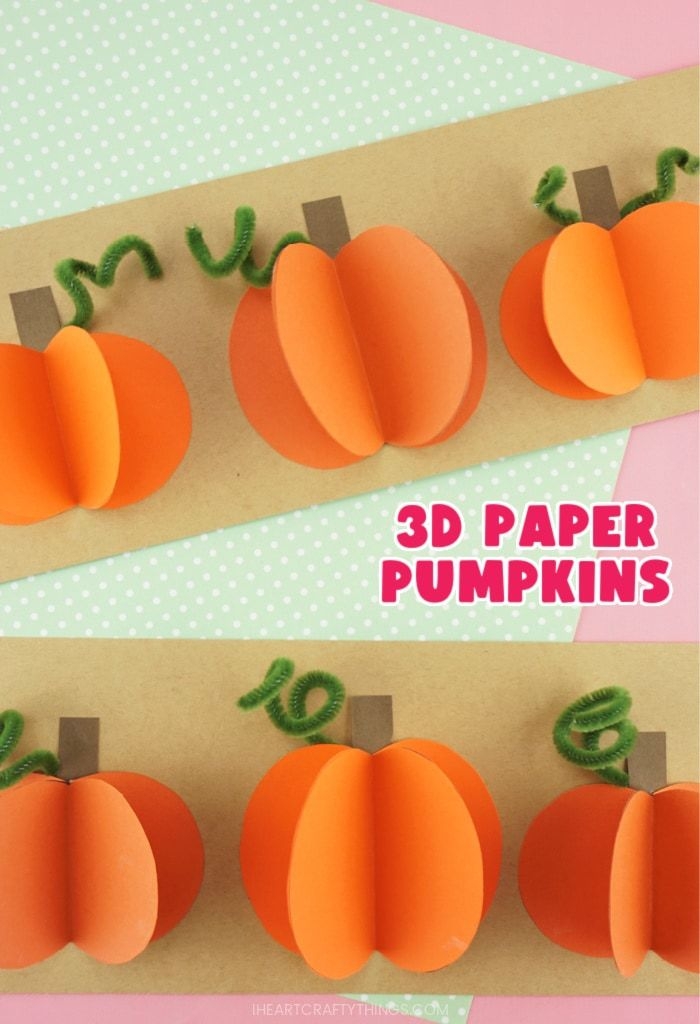 free printable pumpkin paper craft template