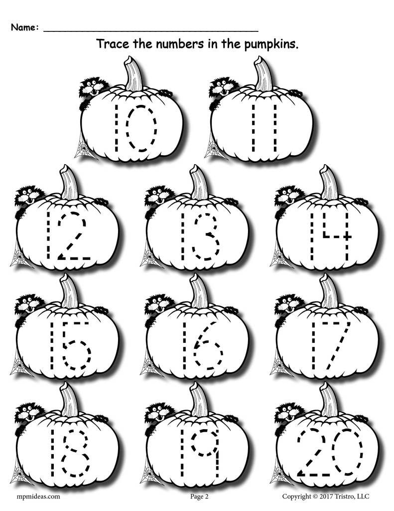 pumpkin preschool worksheets