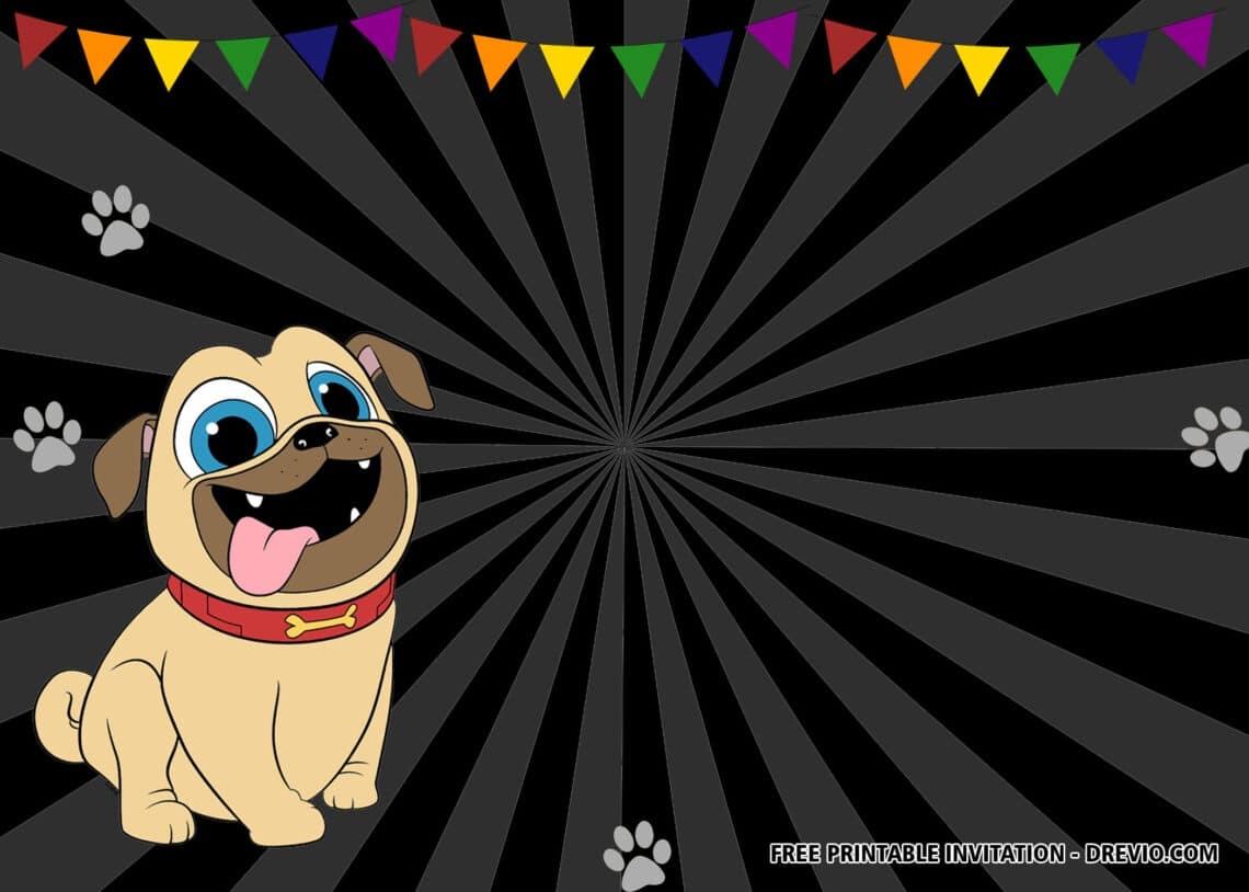 free puppy dog pals invitation template