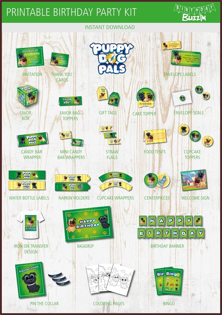 Puppy Dog Pals Invitation Template Invitations Resume Examples 