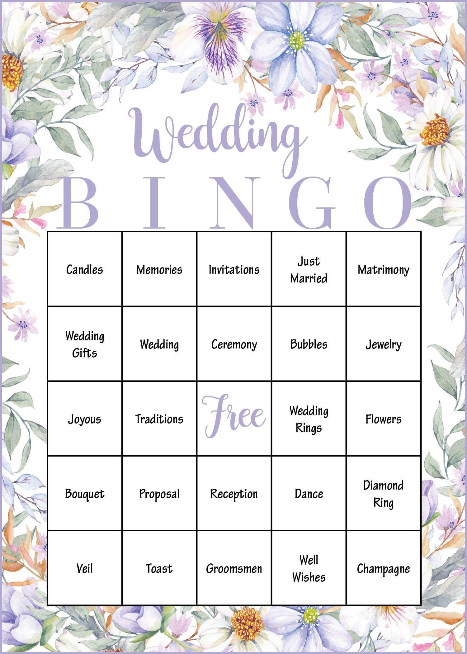 printable wedding shower cards