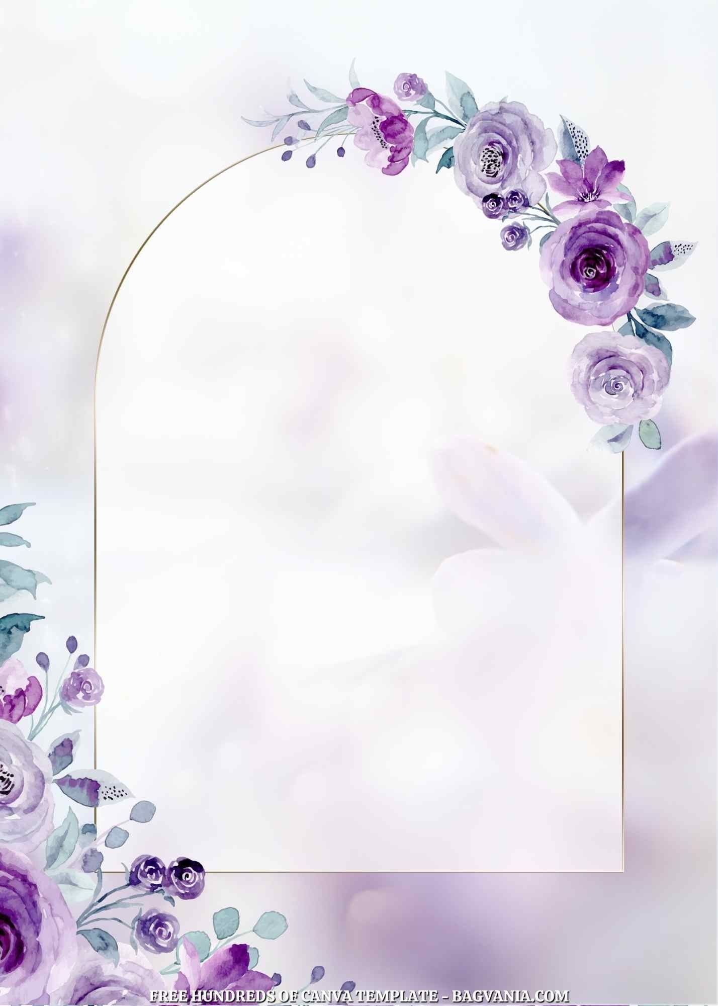 Purple Invitation Template Free Dev onallcylinders