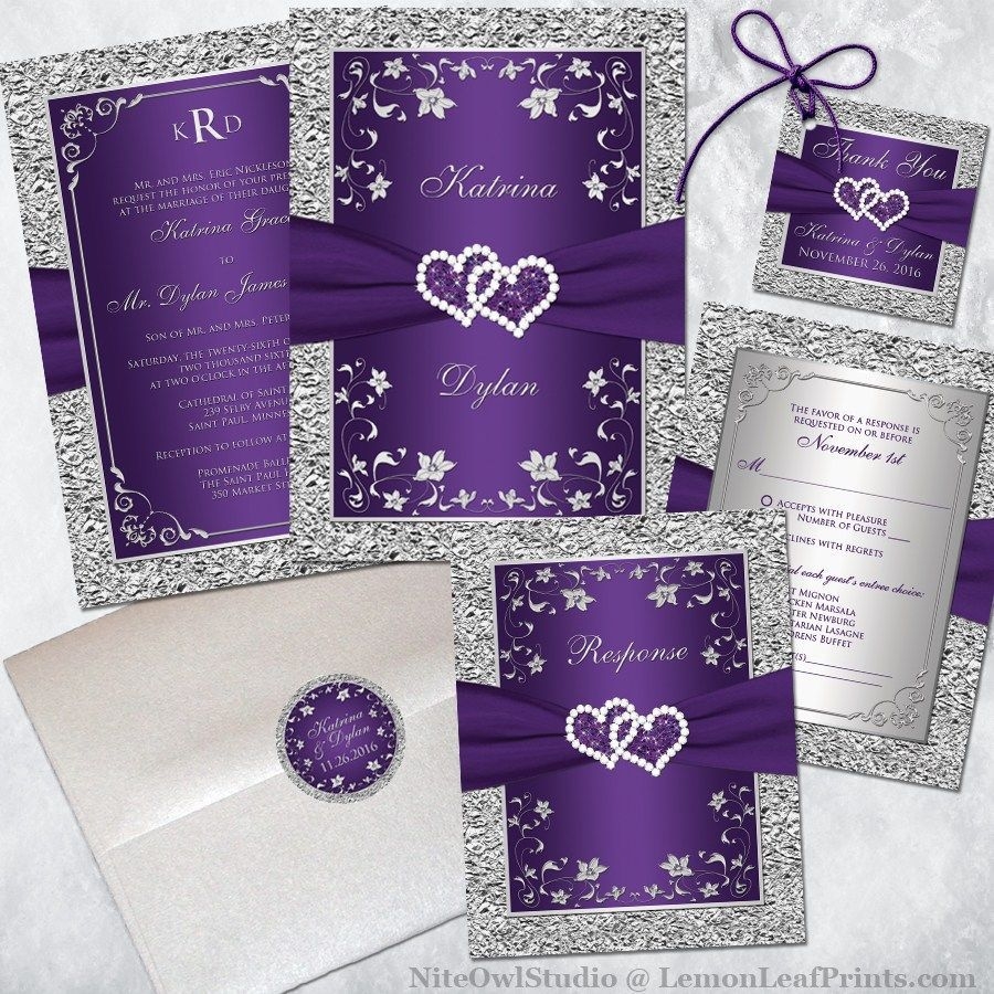 Purple Wedding Invitation Templates