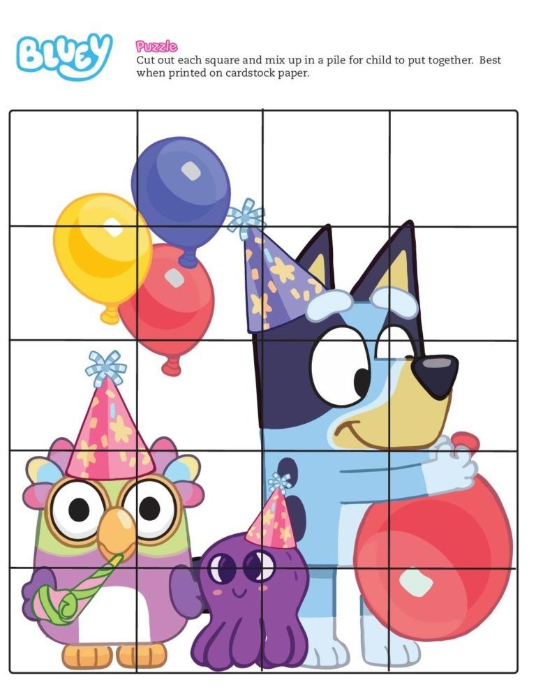 Puzzle 2 Bluey 2nd Birthday Party Themes Birthday Party Themes Kids 