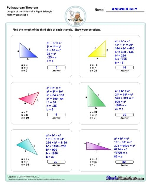 Pythagorean Theorem Worksheets Worksheets Library