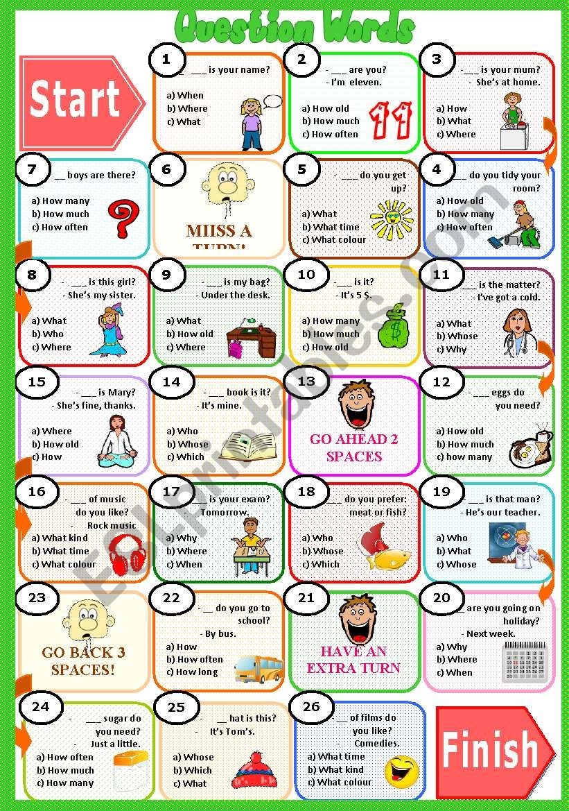 printable board games for esl students