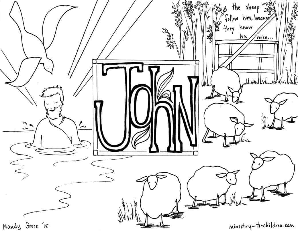  quot John quot Bible Book Coloring Page Ministry To Children