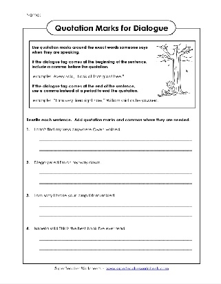 Quotation Marks Worksheets Worksheets Library