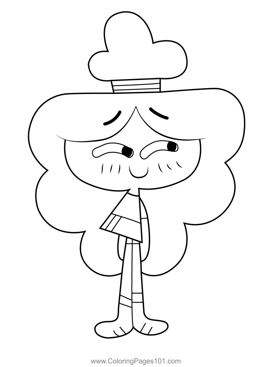 Rachel Wilson The Amazing World Of Gumball Coloring Page For Kids 