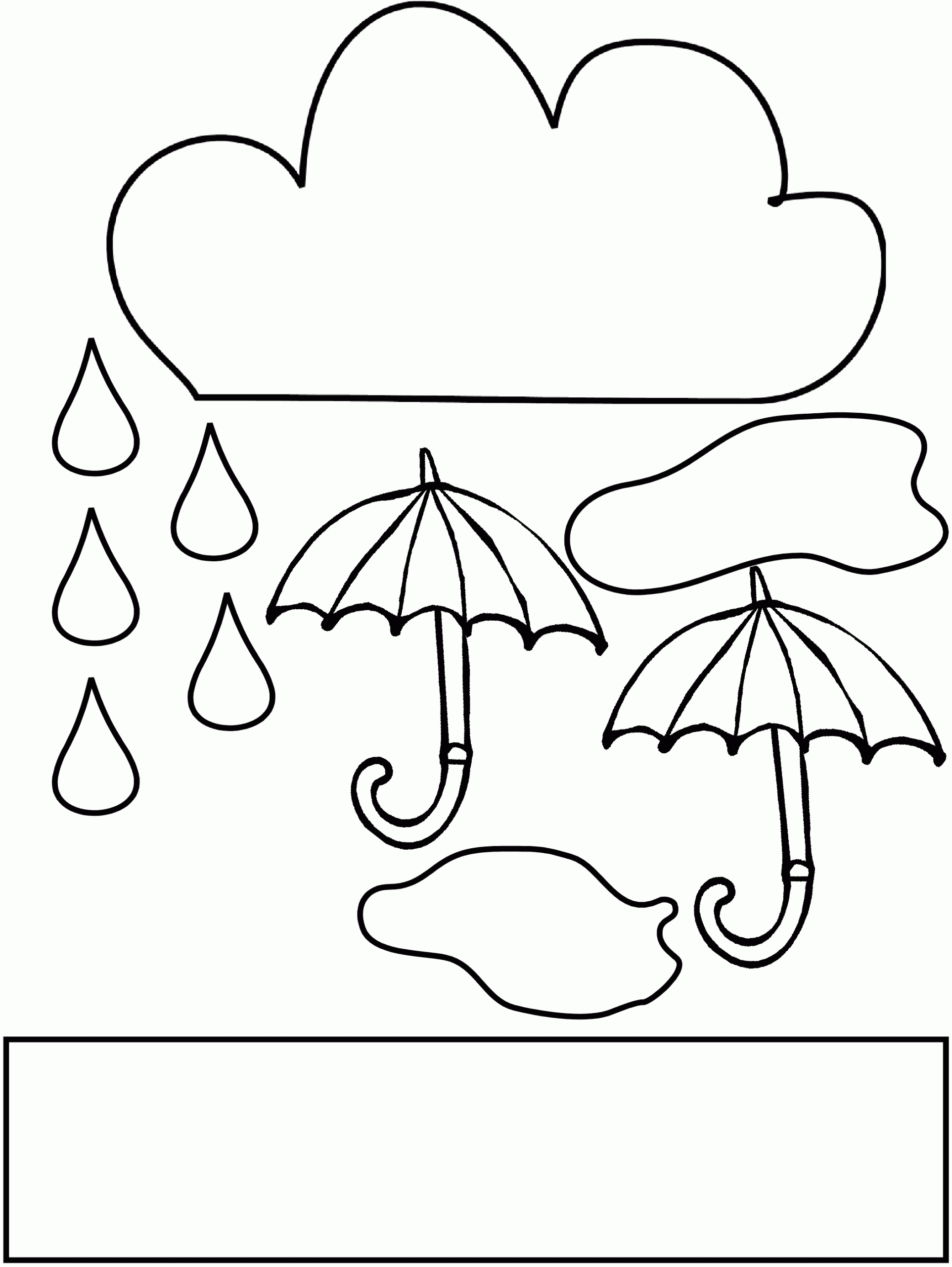 Rain Coloring Page Coloring Home