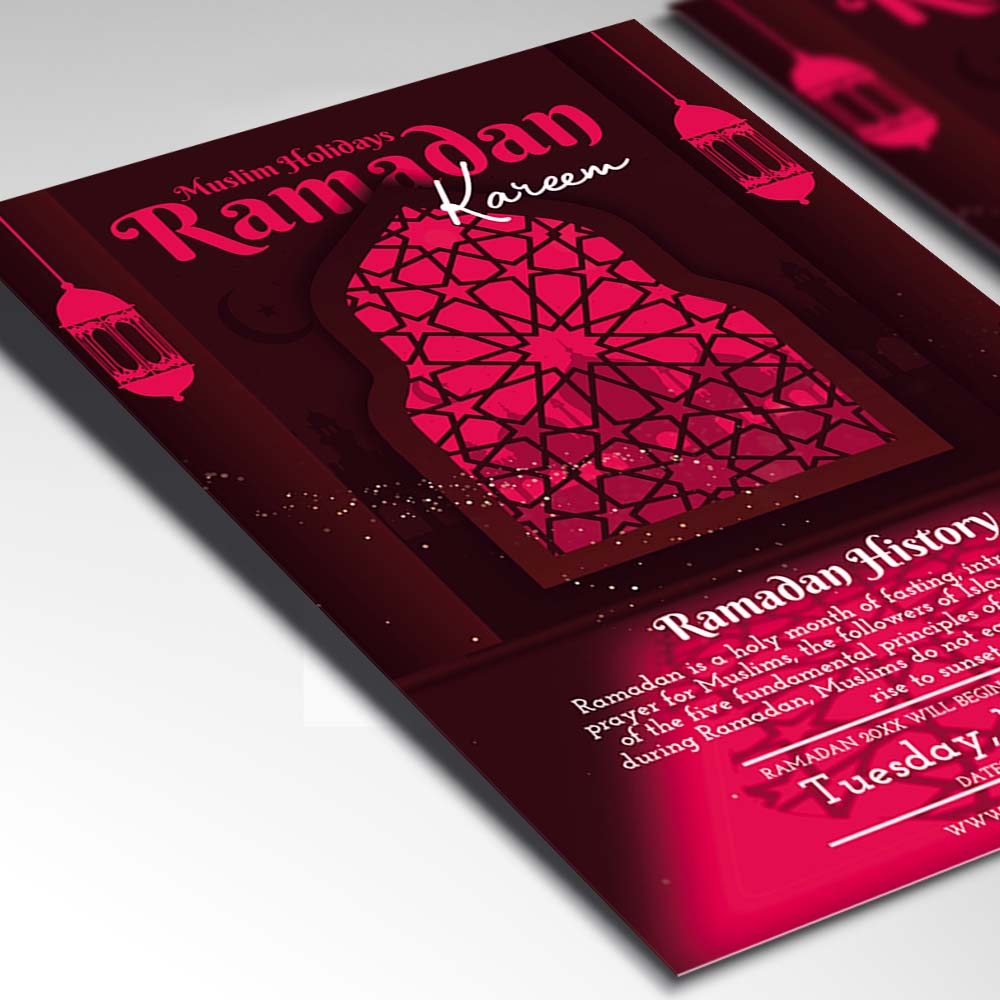 Ramadan Card Printable Template Flyer PSD PSDmarket