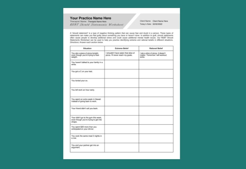 REBT worksheet 1 pdf REBT SELF HELP FORM A ACTIVATING EVENTS OR 