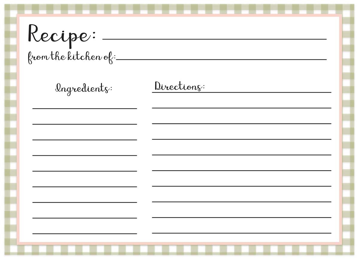 Recipe Cost Card Template Free Printable Infoupdate