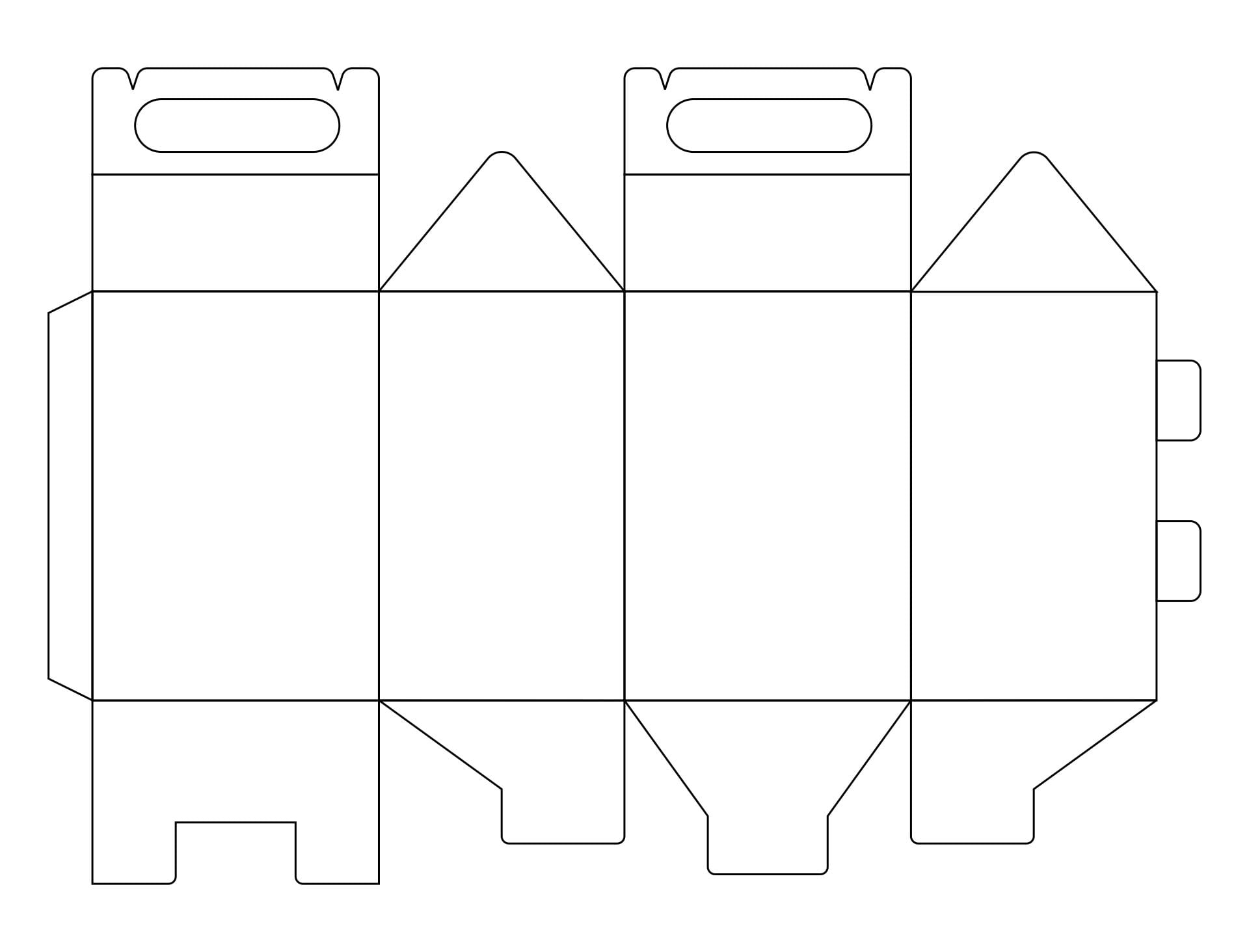 Rectangular Box Template Printable Printable Templates Online By Paul 