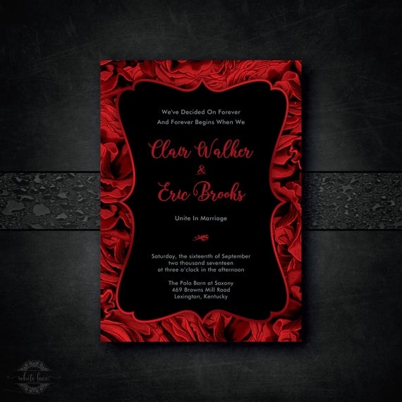 Red And Black Invitation Template