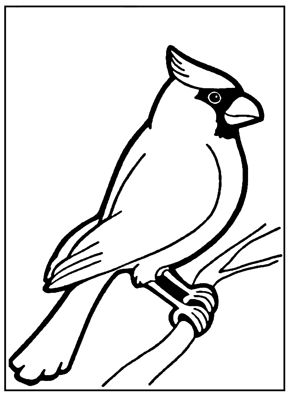 Red Bird Cardinal Coloring Page Free Printable Coloring Pages
