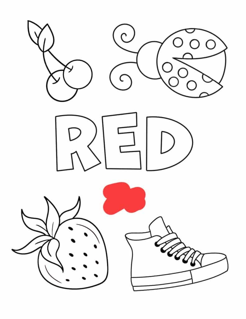 Red Color Activities And Worksheets For Preschool The Hollydog 