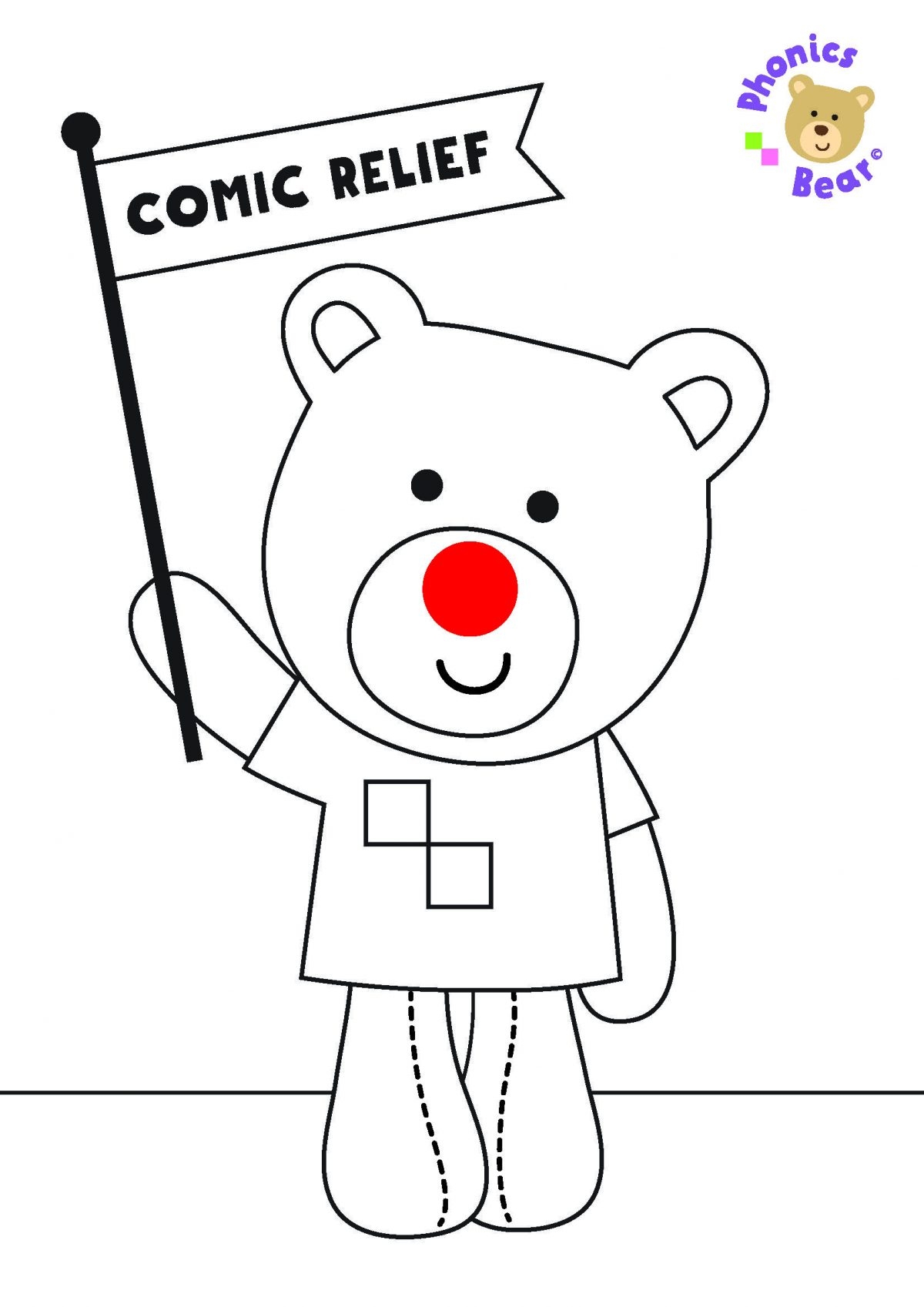 Red Nose Day Phonics Bear
