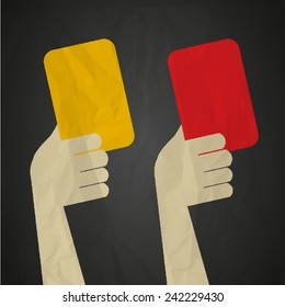 Referee Red Yellow Cards Stock Vector Royalty Free 242229430 