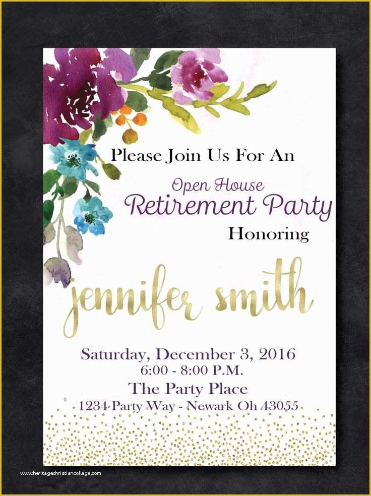 free printable retirement invitations templates