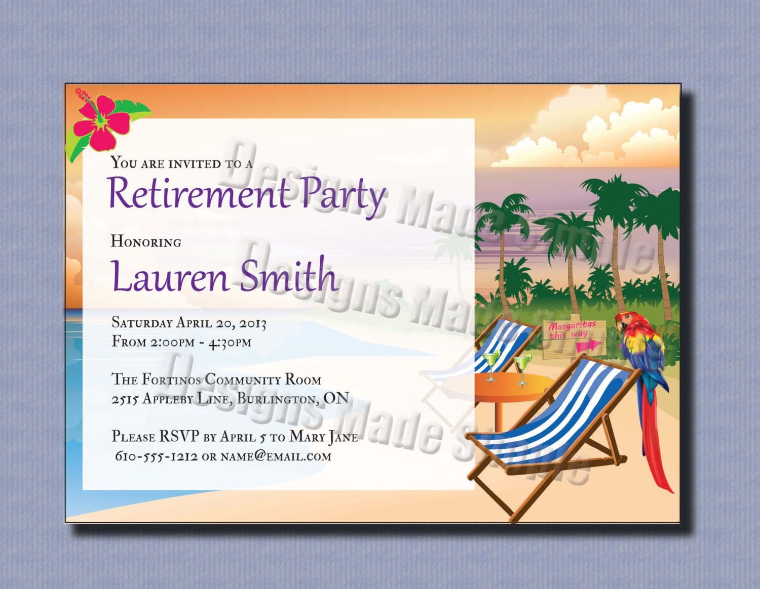 Retirement Invitations Templates Printable Calendars AT A GLANCE