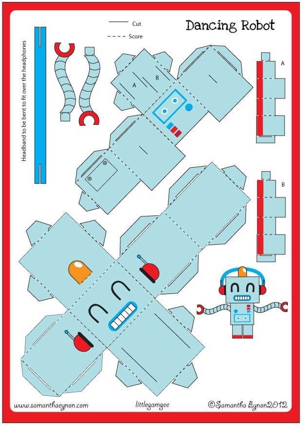 Robot Printable Template Free Printable Papercraft Templates Jethro Jeff