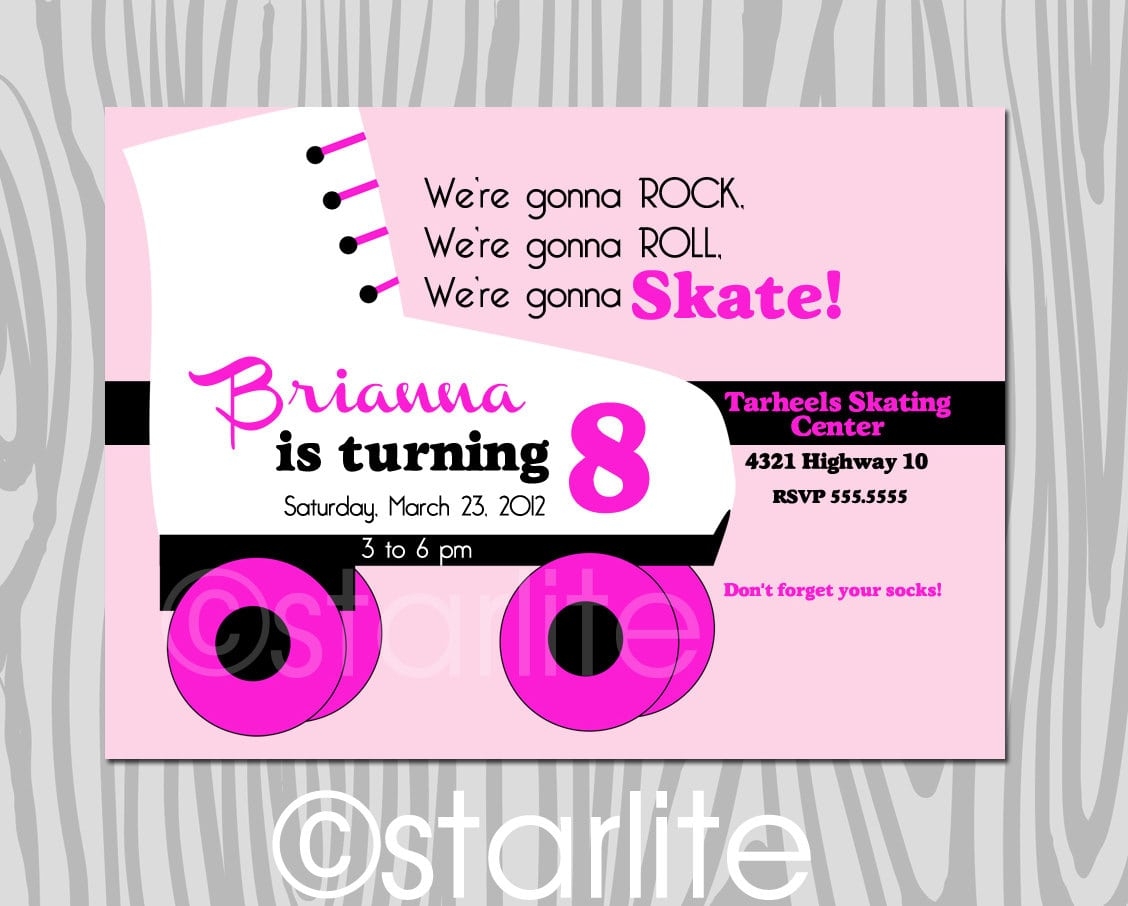 free roller skate invitation template